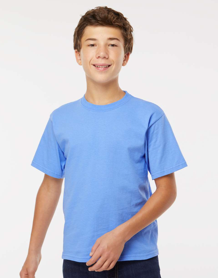 M&O - Youth Gold Soft Touch T-Shirt - 4850 Carolina Blue