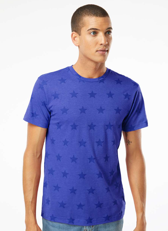 Code Five - Star Print Tee - 3929 Royal Star