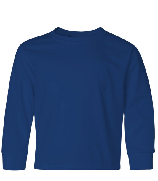 JERZEES - Dri-Power® Youth Long Sleeve 50/50 T-Shirt - 29BLR Royal