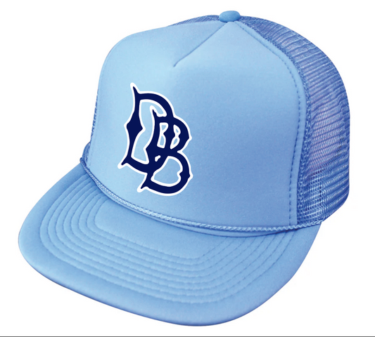 Dirtbags - DB logo - col blue trucker hat