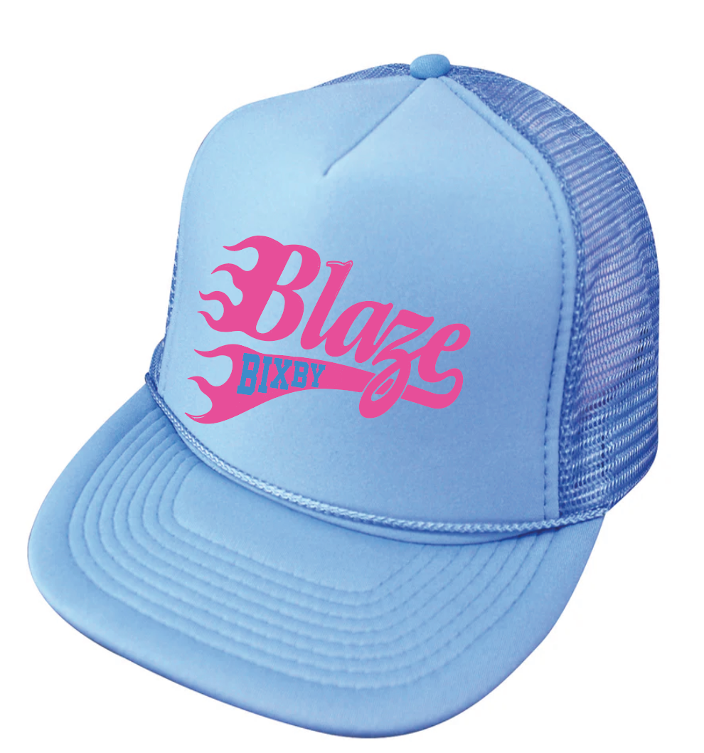 Columbia blue trucker hat