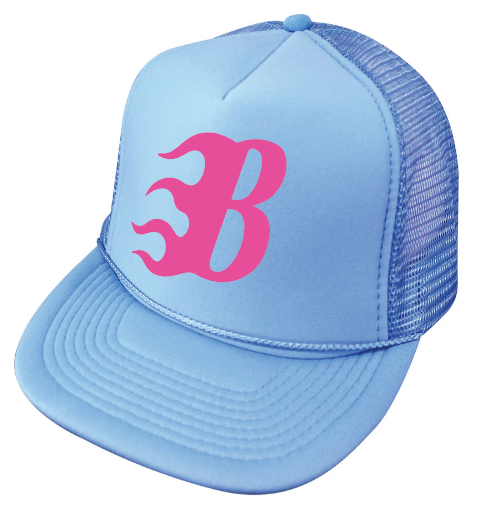 Columbia blue trucker hat