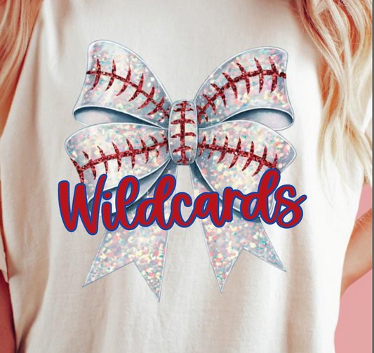 Adult Wildcards baseball bow