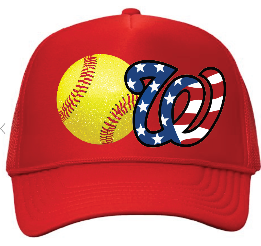 Wildcards W /sparkle softball trucker hat