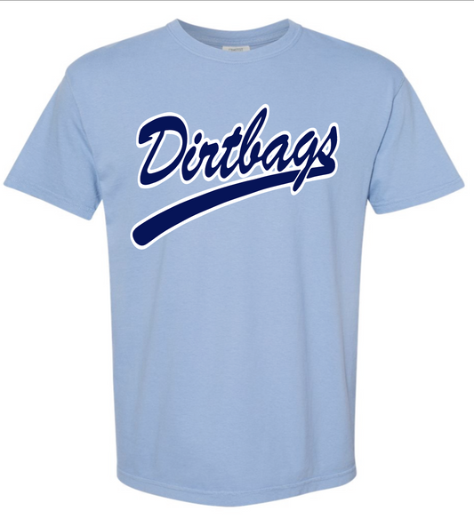 Dirtbags logo - washed denim short sleeve