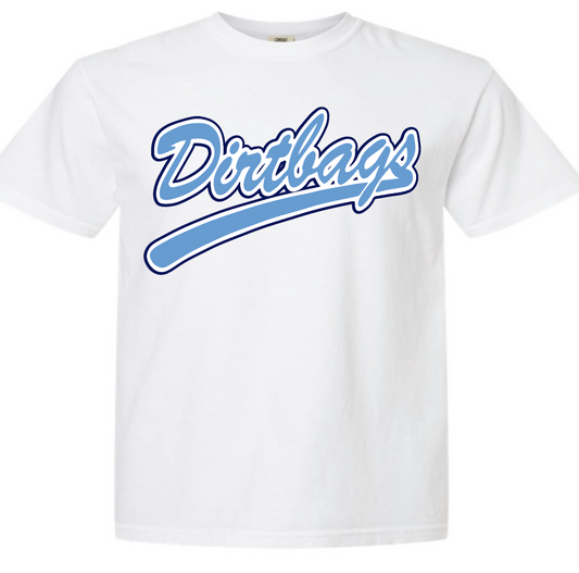 Dirtbags logo - white short sleeve