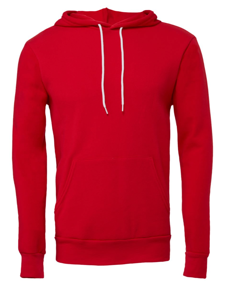 BELLA + CANVAS - Sponge Fleece Hoodie - 3719 RED