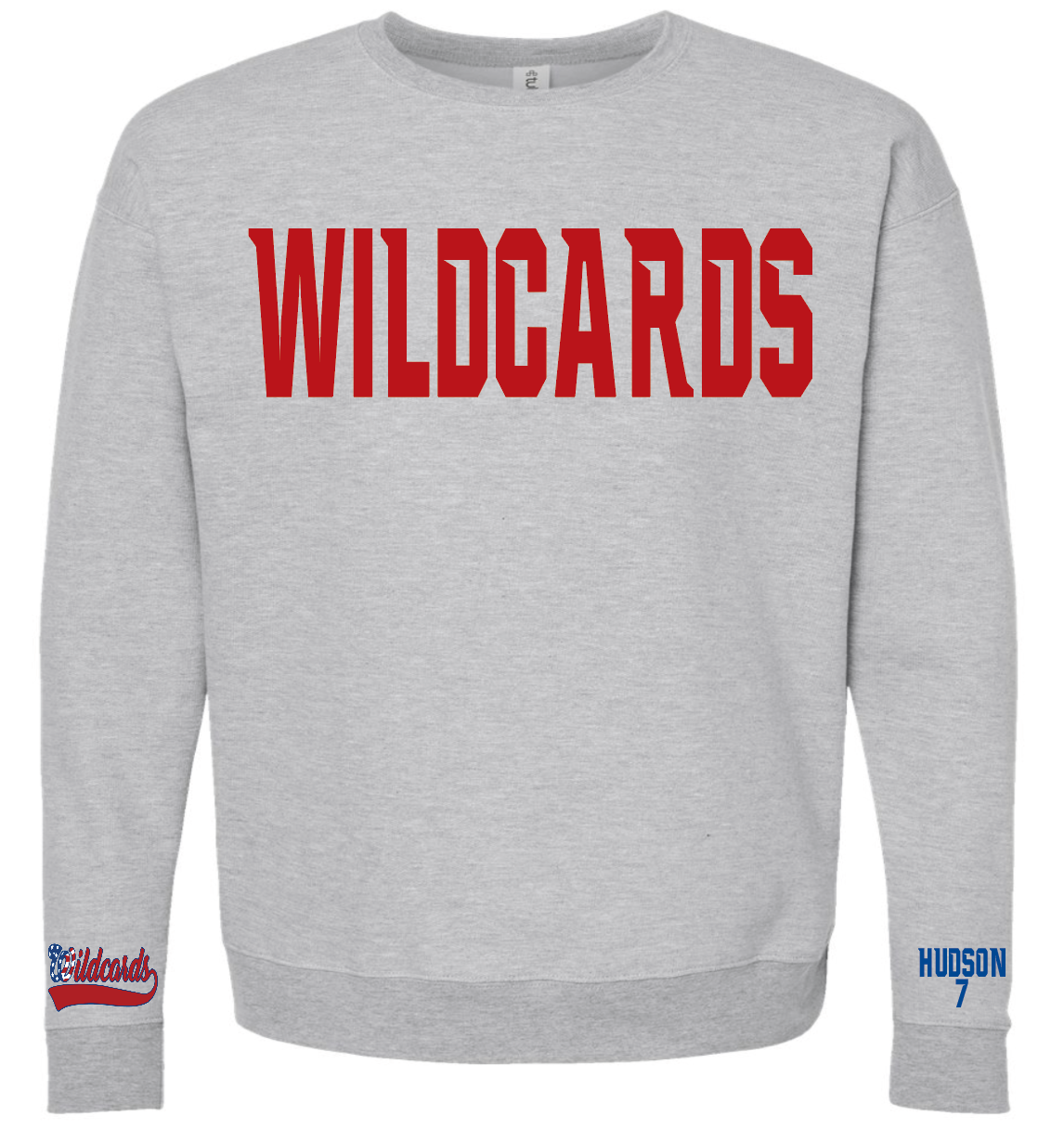 Grey - red Wildcards/blue name/number