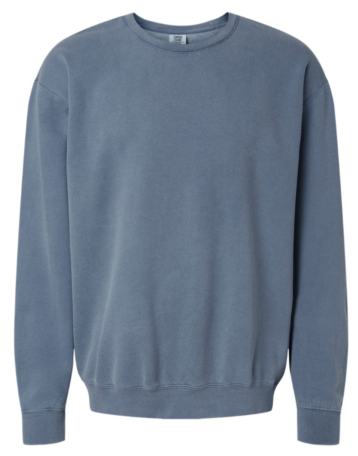 Comfort Colors - Garment-Dyed Lightweight Fleece Crewneck Sweatshirt - 1466 Blue Jean