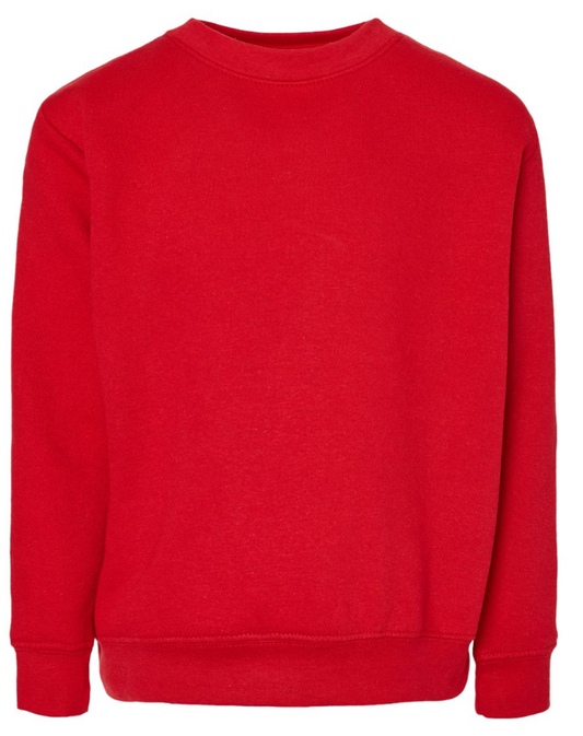 LAT - Youth Elevated Fleece Crewneck Sweatshirt - 2225 Red