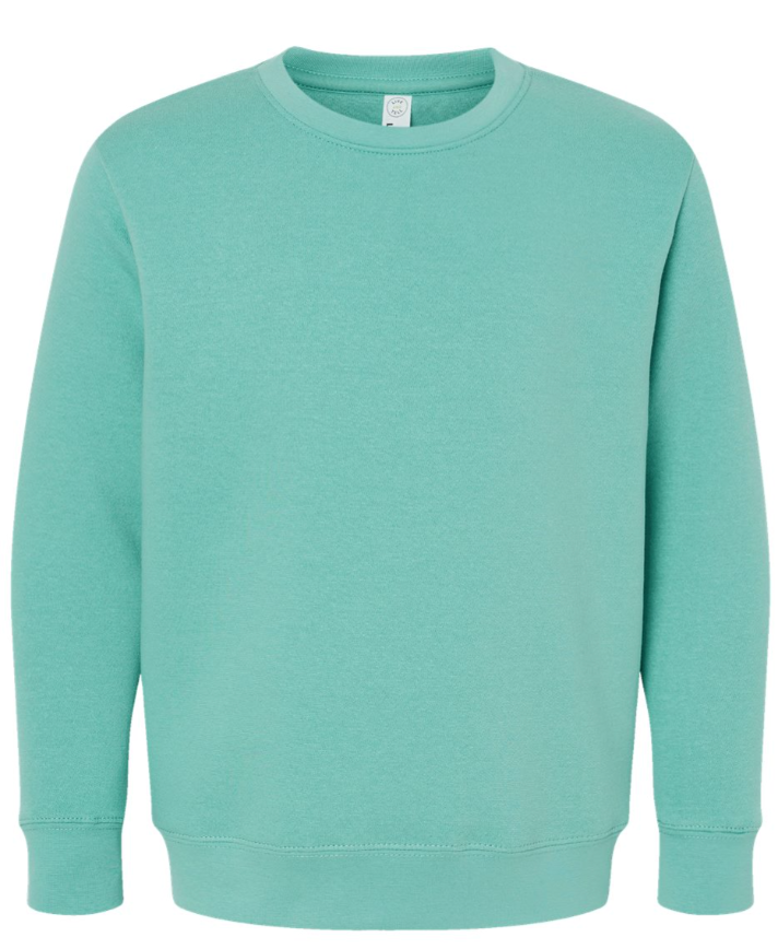 LAT - Youth Elevated Fleece Crewneck Sweatshirt - 2225 Saltwater