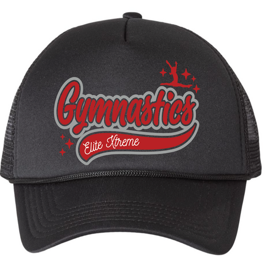 Gymnastics Elite Xtreme black trucker hat