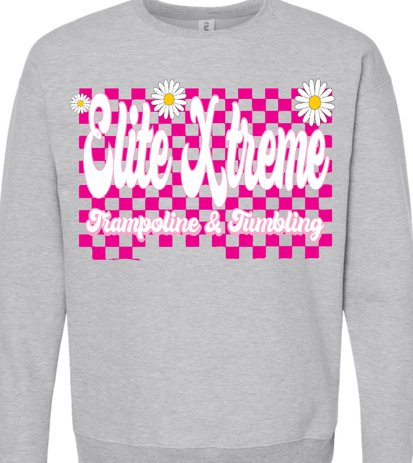 pink checkered Elite Xtreme on grey - t&t