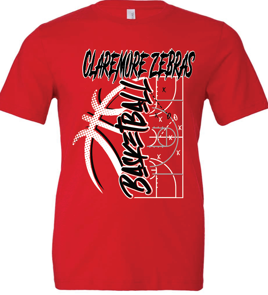 Youth Claremore Zebras Basketball - 1st Grade roster tee