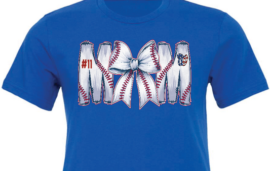 Adult Oklahoma Wildcards MOM baseball bow