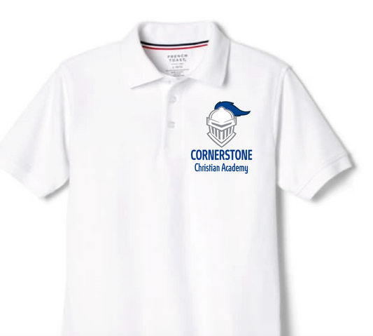 CCA embroidered polo - white