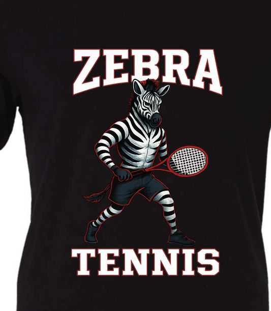 Zebra mascot tennis