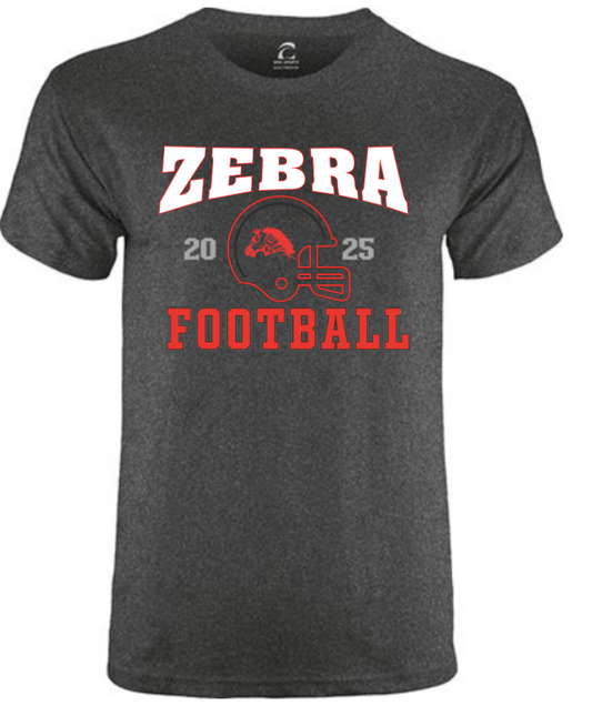 CZ 2nd grade football zebra helmet