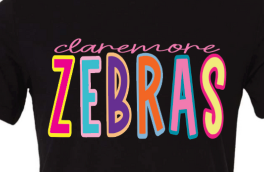 Roosa colorful Claremore Zebras