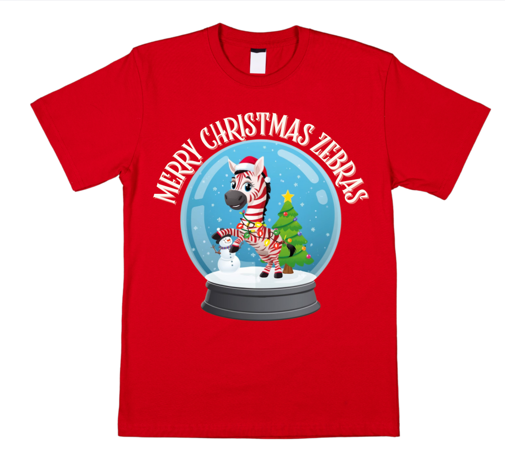 Roosa Zebra snow globe