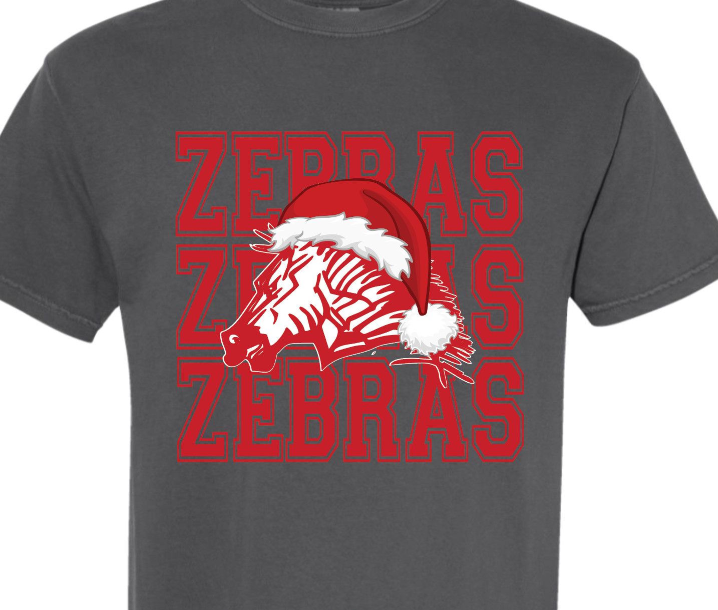 Catalayah stacked ZEBRAS santa hat