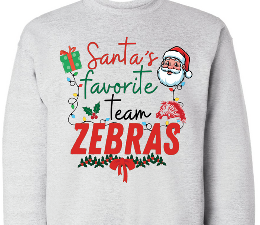 Catalayah Santa's favorite team Zebras