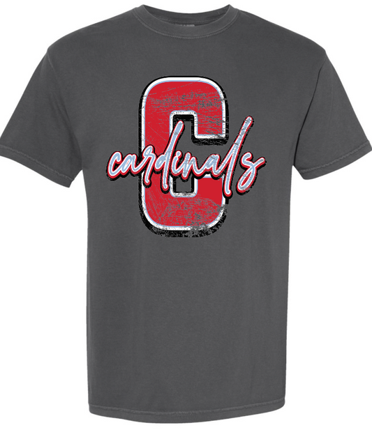 Collinsville Cardinals retro distressed