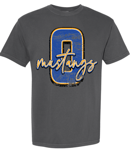 Oologah Mustangs retro distressed