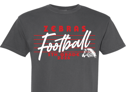 CZ 5th grade - Zebras football retro lines