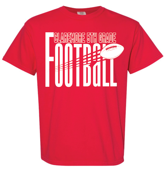 CZ 5th grade - red/white claremore 5th grade football