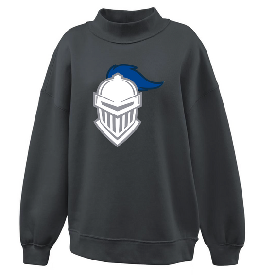 CCA - embroidered WARRIORS mascot mockneck