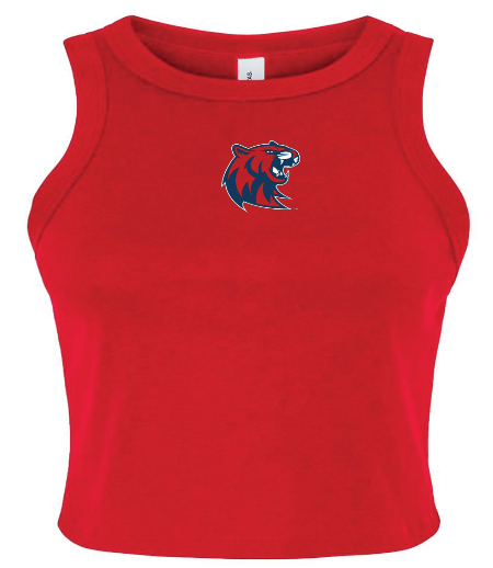 RD - red ribbed crop tank