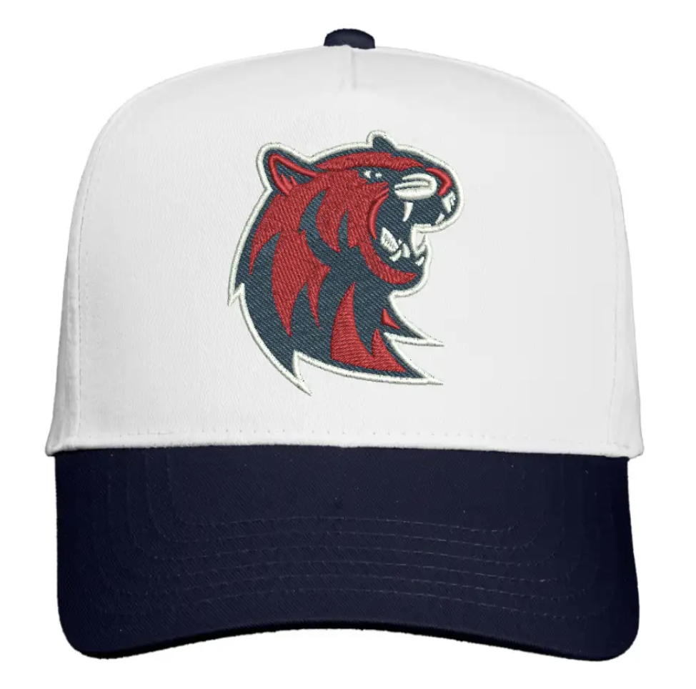 RD - 5 panel canvas hat with embroidered hillcat patch
