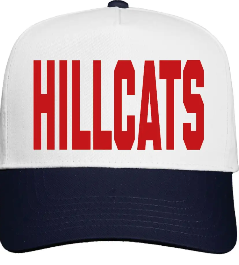 RD - 5 panel canvas hat with embroidered HILLCATS