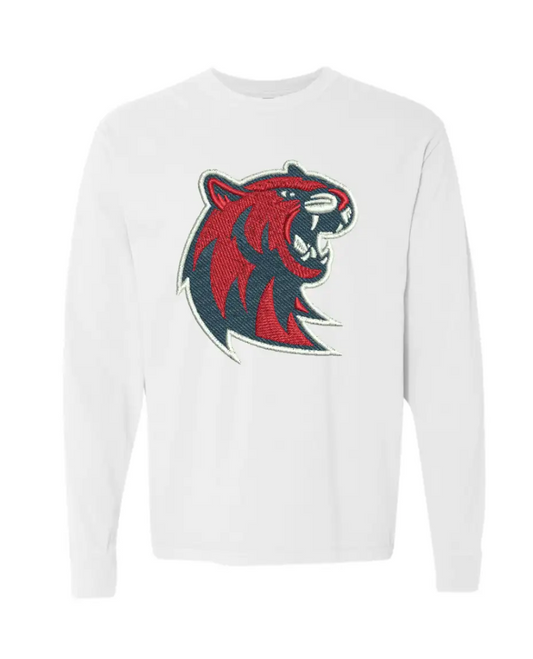 RD - large embroidered hillcat head
