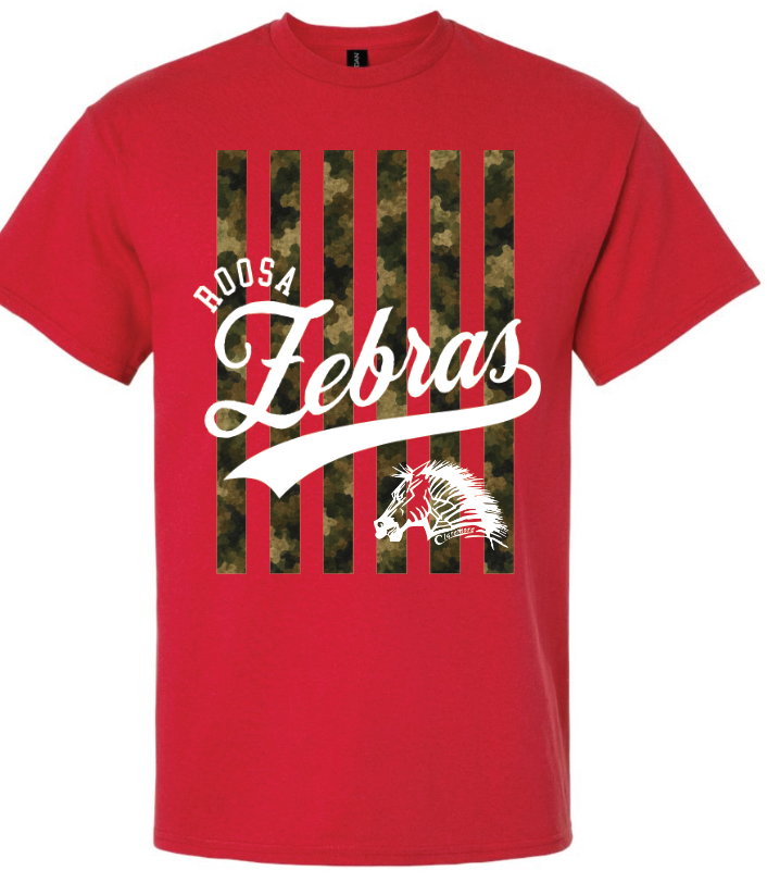 RE - red camo stripe