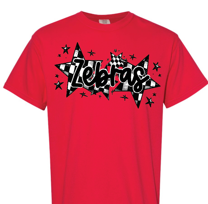 Zebras checkered stars