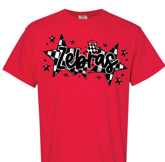 Zebras checkered stars