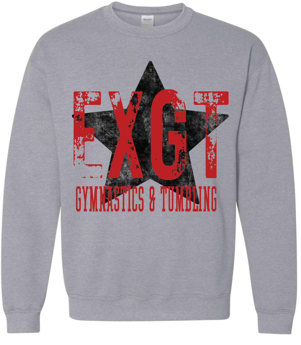 EXGT - distressed star gymnastics EXGT logo
